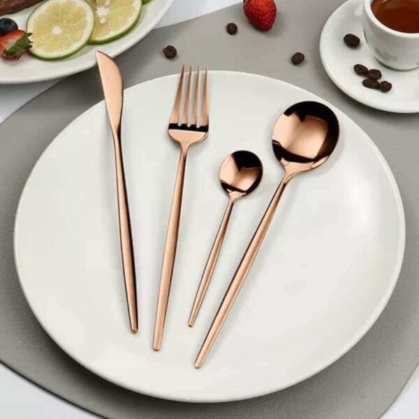Conjunto De Talheres De Aço Luxo Inoxidável 24pcs Faqueiros