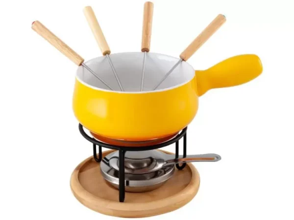 Conjunto P/ Fondue Ceramica 9 Peças Amarelo 1256/108 Brinox