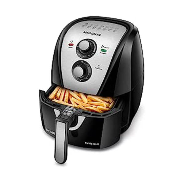 Fritadeira Sem Óleo Air Fryer 4L, Mondial, Preto/Inox, 1500W, 110V - AFN-40-BI