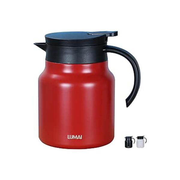 Garrafa Termica de Café Inox 1L Cafeteira LUMAI (Vermelho)