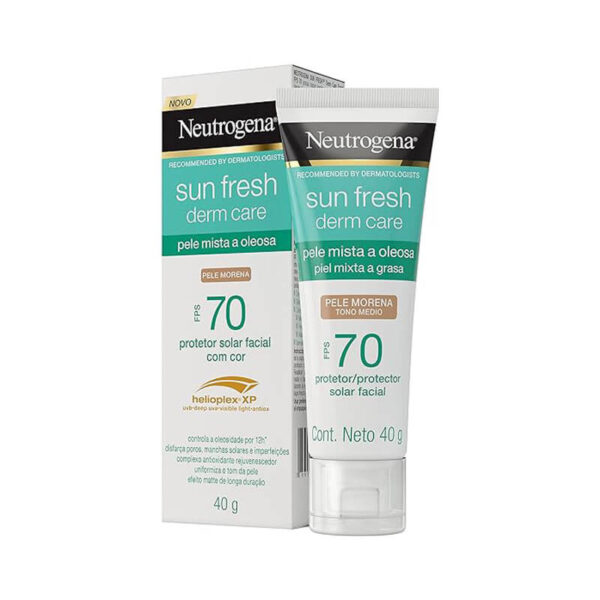 Neutrogena Sun Fresh Protetor Solar Facial Para Pele Oleosa Derm Care Pele Morena Fps 70,40g