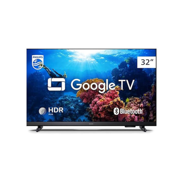 Smart TV Philips 32" HD 32PHG6918/78, Google TV, Comando de Voz, HDR, 3 HDMI, Wifi 5G, Bluetooth