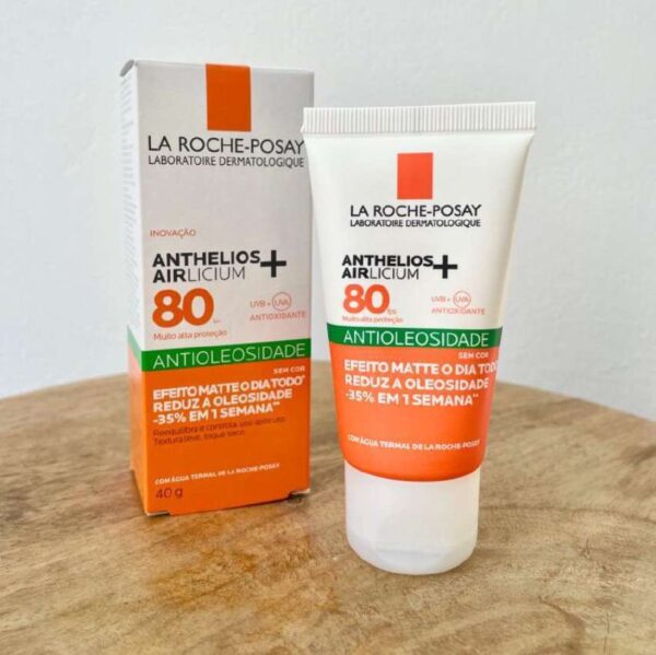 Protetor Anthelios Airlicium Sem Cor Fps 80 Antioleosidade 40g