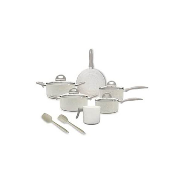 Conjunto de Panelas Brinox Ceramic Life Easy Antiaderente 8Pçs Vanilla - 4789/515