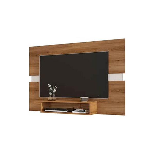 Painel P/Tv Ate 50 Polegadas Sala Mark Cor: Freijó C/Off White