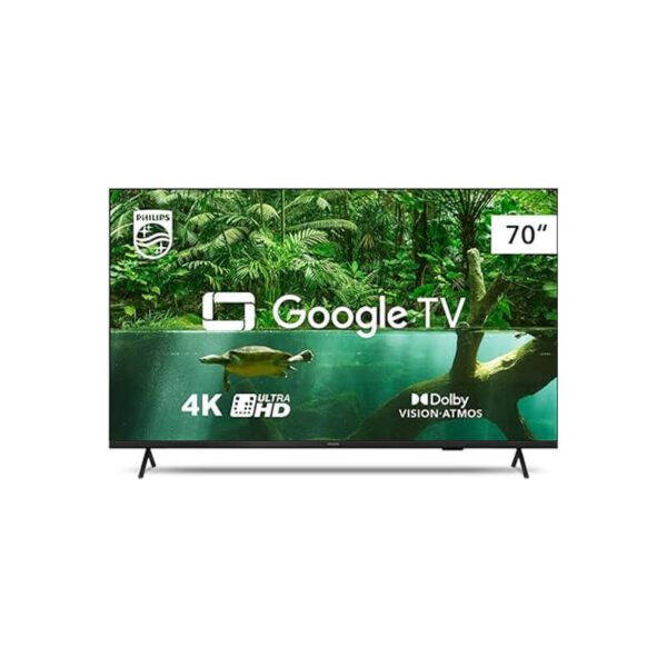 Smart TV Philips 70" 4K 70PUG7408/78, Google TV, Comando de Voz, Dolby Vision/Atmos, VRR/ALLM, Bluetooth
