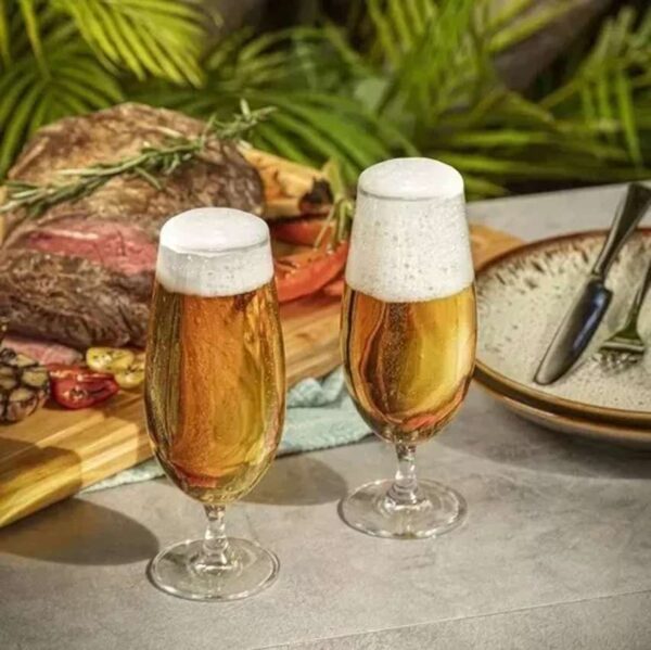 Taça Cerveja Chop Cristal Bohemia 380ml Jogo 6 Unid Cor Transparente