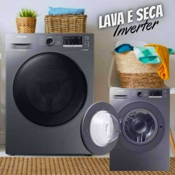 Lava E Seca Samsung Wd11m Com Digital Inverter Inox 11kg Cor Inox