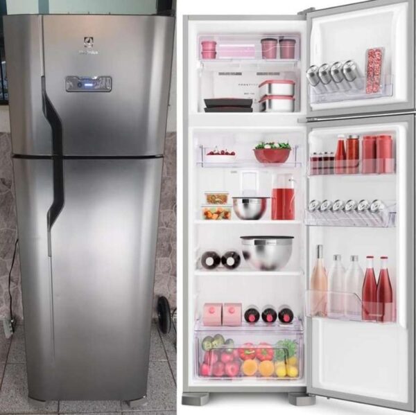 Geladeira Frost Free Electrolux TF39 Inox com Freezer 310L