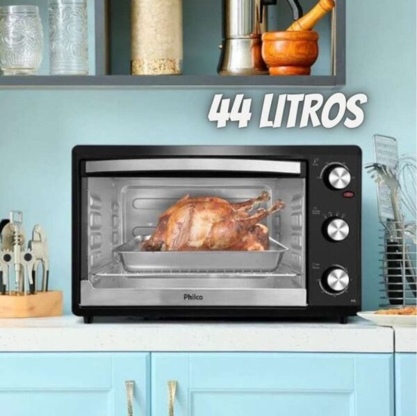 Forno Elétrico Philco Pfe44p Dupla Resistência 44l Cor Preto 110v
