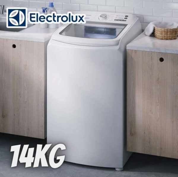 Máquina de Lavar Electrolux 14kg Branca Essential Care com Cesto Inox e Jet&Clean (LED14)