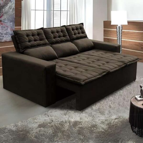 Sofá 3l 2,00m Retrátil Reclinável Cama Inbox Slim