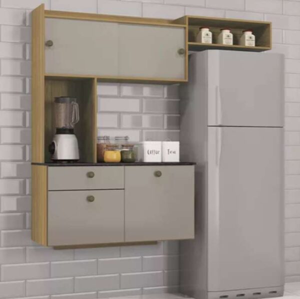 Armário Lara Para Cozinha Compacta Com 4 Portas E 1 Gaveta