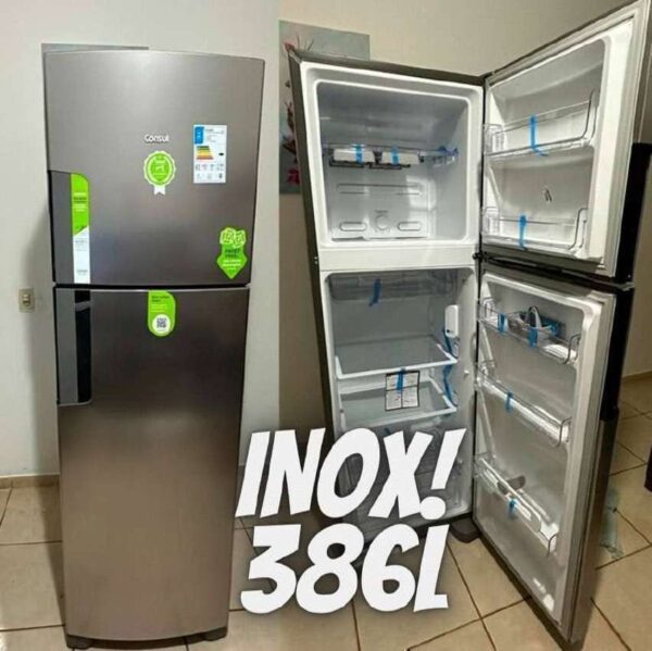 Geladeira Frost Free Duplex Crm44ak 386l Inox Consul