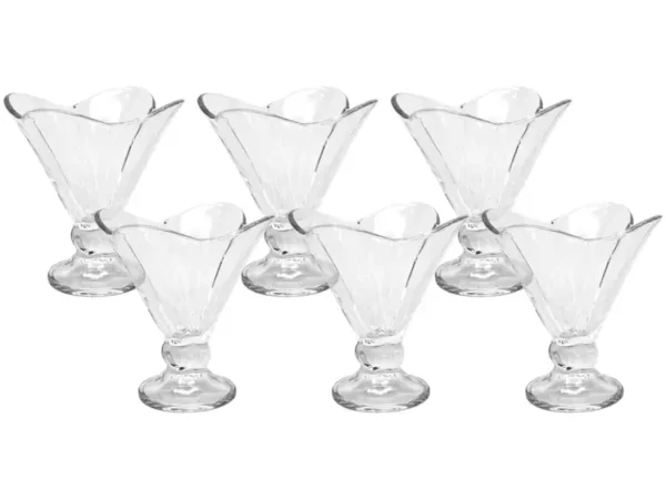 Jogo de Taças de Sobremesa de Vidro 175ml - 6 Peças Haus Concept Tulipa