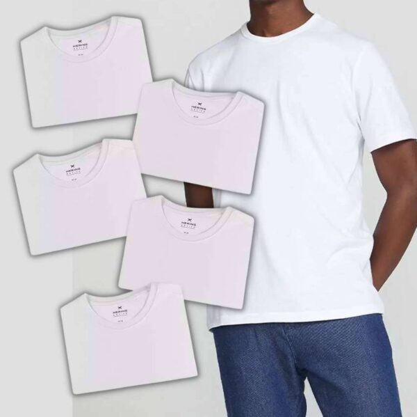 Kit Com 3 Camisetas Masculinas Básicas Hering